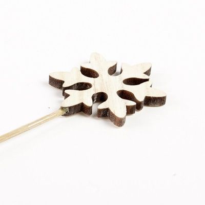 WOODEN SNOWFLAKE WHITE 30 CM