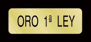 ETIQUETA ORO 1ª LEY RECTANGULAR 20X7