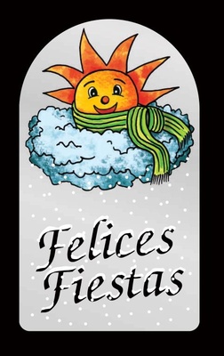 ETIQUETA FELICES FIESTAS SOL 33X57