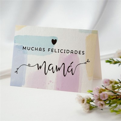 TARJETAS HM MUCHAS FELICIDADES MAMÁ CORAZONCITO NEGRO