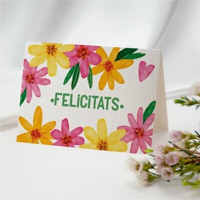 TARGETES HM FELICITATS (FLORS MARGARITES)