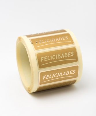 FELICIDADES ORO/ORO 50X20MM