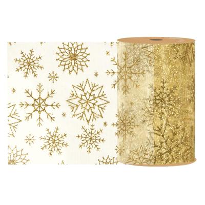 ORGANZA SNOWFLAKES GOLD