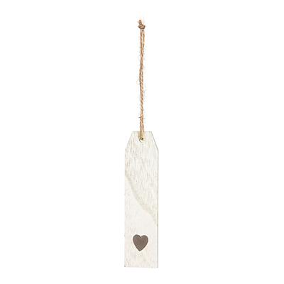 WOOD TG W/HEART WHITE (PACK DE 6 UN.)