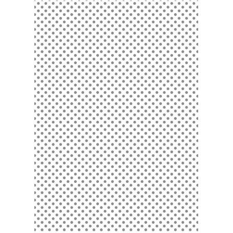 ESTUCADO FONDO BLANCO TOPOS PLATA