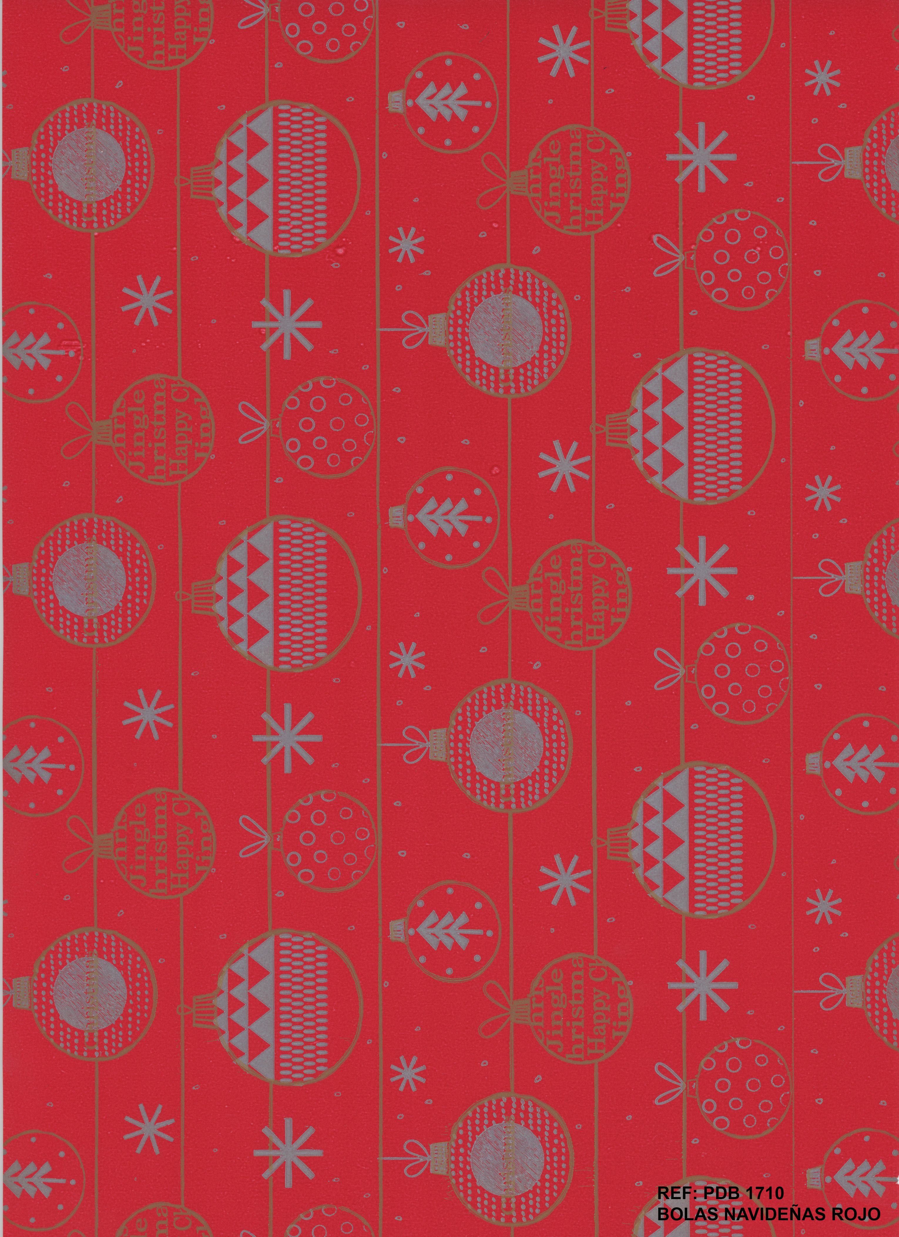 ESTUCADO BOLAS NAVIDAD ROJO 62 CM