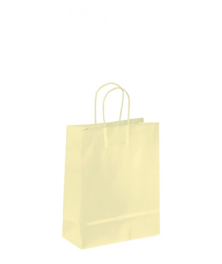 BOLSAS ASA RETORCIDA CREMA 18 + 8 X 20