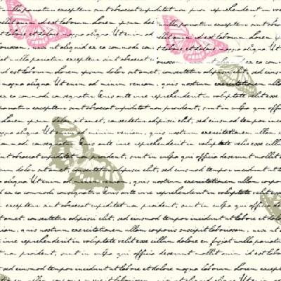 ESTUCADO TEXTOS MARIPOSAS, FONDO MARFIL