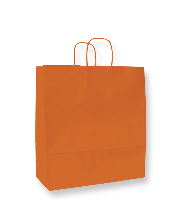 BOLSAS ASA RETORCIDA NARANJA 32+13X28