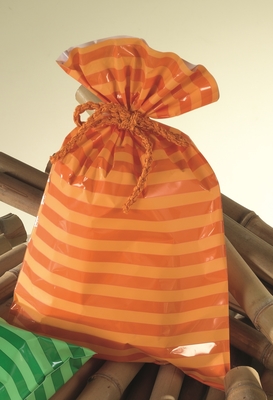 BOLSITAS STRIPES ARANCIO 20 x 35 CM